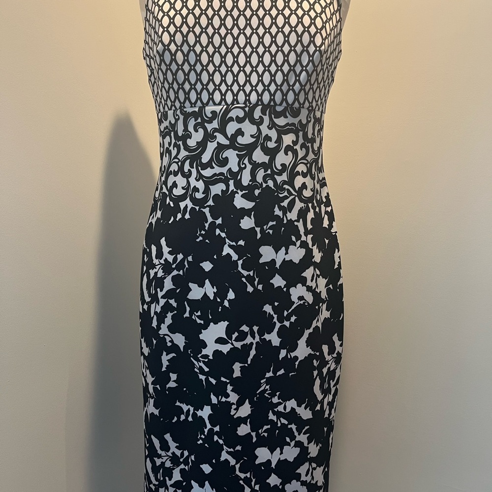 Black and White multi Patterned Dress